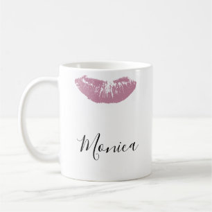 De Café Taza Personalizada Besos Labios Pintalabios