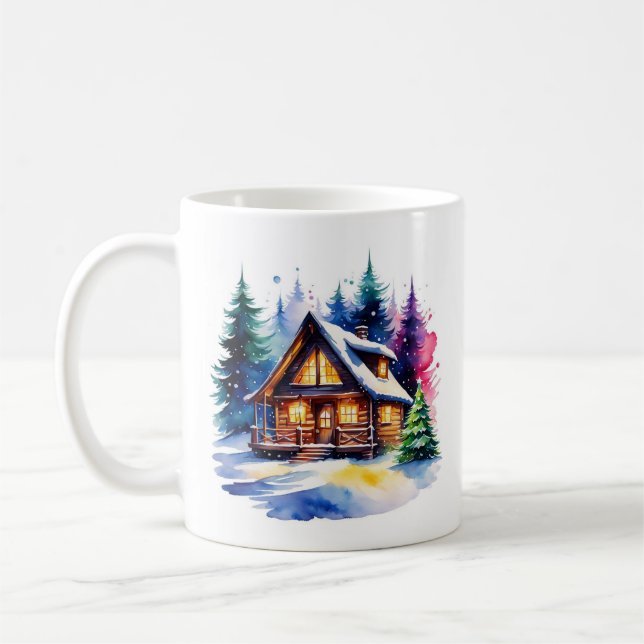 De Café Taza Personalizada Cabaña Acogedora (Izquierda)