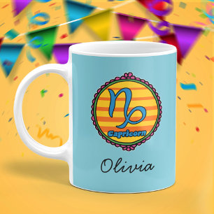 De Café Taza personalizada Capricornio Groovy