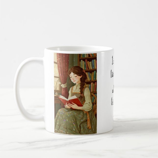 De Café Taza Personalizada Chica Literaria (Izquierda)