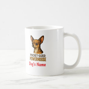 De Café Taza personalizada Chihuahua Potencia en Miniatura