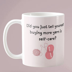 De Café Taza personalizada «Comprar hilo es autocuidado»