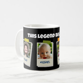 De Café Taza personalizada con 4 fotos: esta leyenda perte