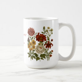 De Café Taza personalizada con diseño floral vintage, rega