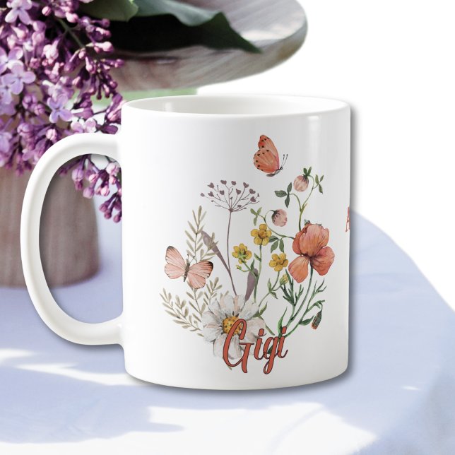 De Café Taza personalizada con flores Gigi Wildflower (Subido por el creador)
