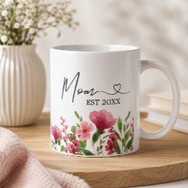 De Café Taza personalizada con flores para mamá – Regalo d