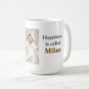 De Café Taza Personalizada con Foto llamada Felicidad