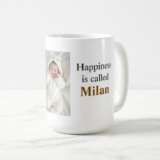 De Café Taza Personalizada con Foto llamada Felicidad