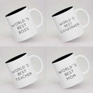 De Café Taza Personalizada con Letra Moderna Mejor Profeso