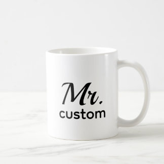 De Café Taza Personalizada con Nombre Sr. – Minimalista Cl