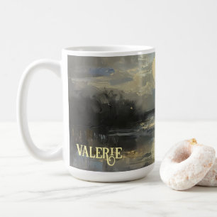 De Café Taza personalizada con paisaje en acuarela