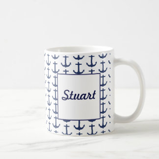 De Café Taza personalizada con tema náutico
