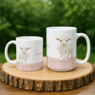 De Café Taza Personalizada Corderito Cordero Bebé Nombre
