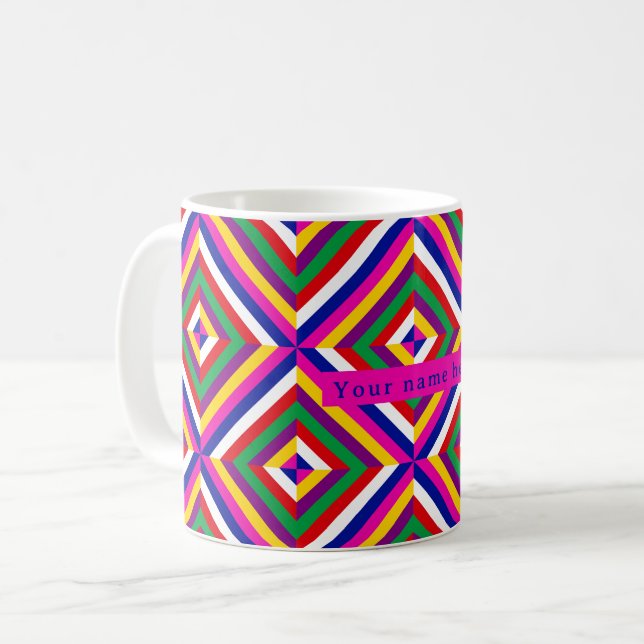 De Café Taza personalizada Cosmos-infinito - Azul/Magenta (Anverso izquierdo)