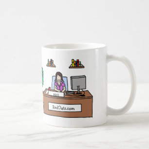 De Café Taza personalizada del dibujo animado con nombre