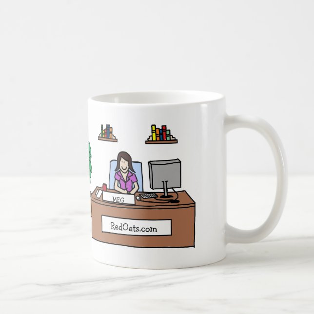 De Café Taza personalizada del dibujo animado con nombre (Derecha)