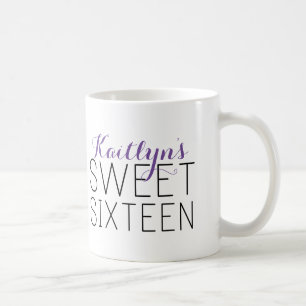 De Café Taza personalizada del dulce 16