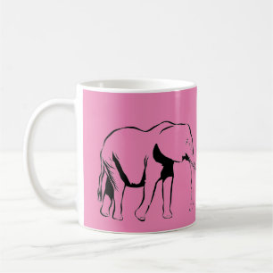 De Café Taza personalizada del elefante