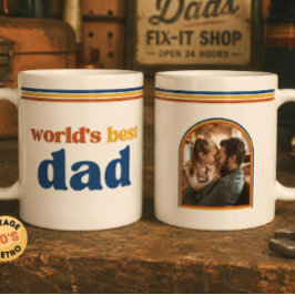 De Café Taza Personalizada del Mejor Papá del Mundo con Fo