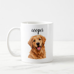 De Café Taza personalizada del perro retriever dorado “Coo