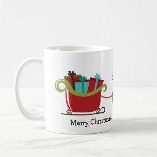 De Café Taza personalizada del trineo del reno