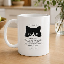 Taza Personalizada Divertida Mamá Gata Negra y Bla