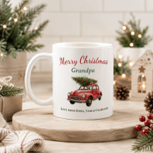 Taza Personalizada Feliz Navidad Abuelo