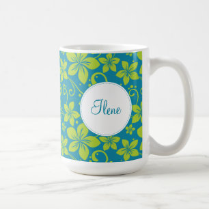 De Café Taza personalizada flores tropicales