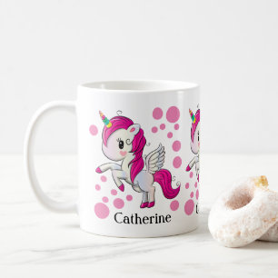 De Café Taza personalizada linda del unicornio