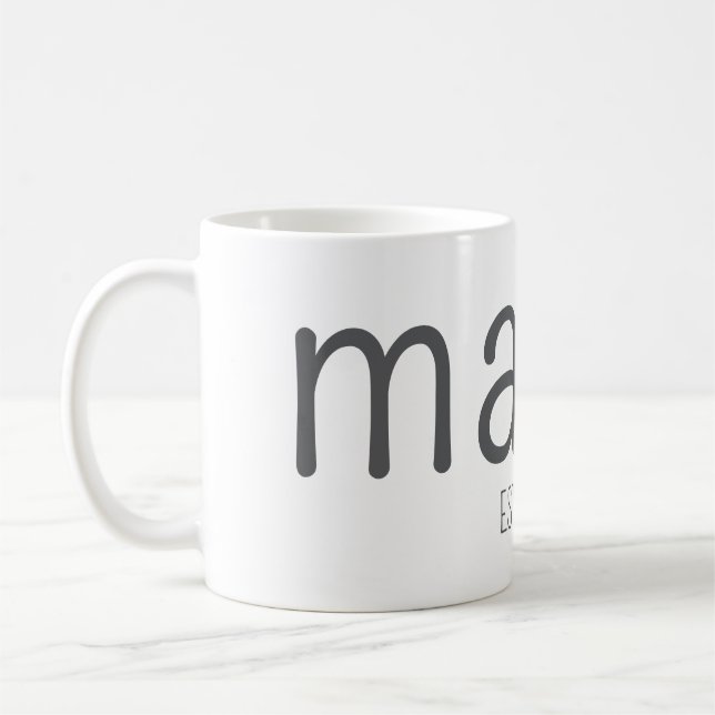 De Café Taza personalizada Mama Est 2025 (Izquierda)