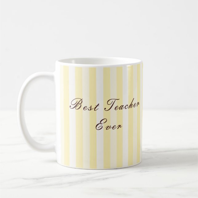 De Café Taza Personalizada Mejor Profesor del Mundo (Izquierda)