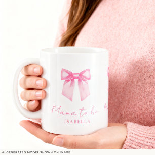 De Café Taza personalizada moderna para futura mamá con la