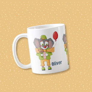 De Café Taza Personalizada Niño Payaso Elefante
