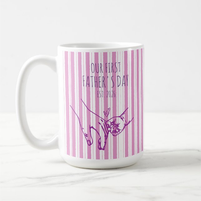 De Café Taza Personalizada Nuestro Primer Día del Padre (Izquierda)