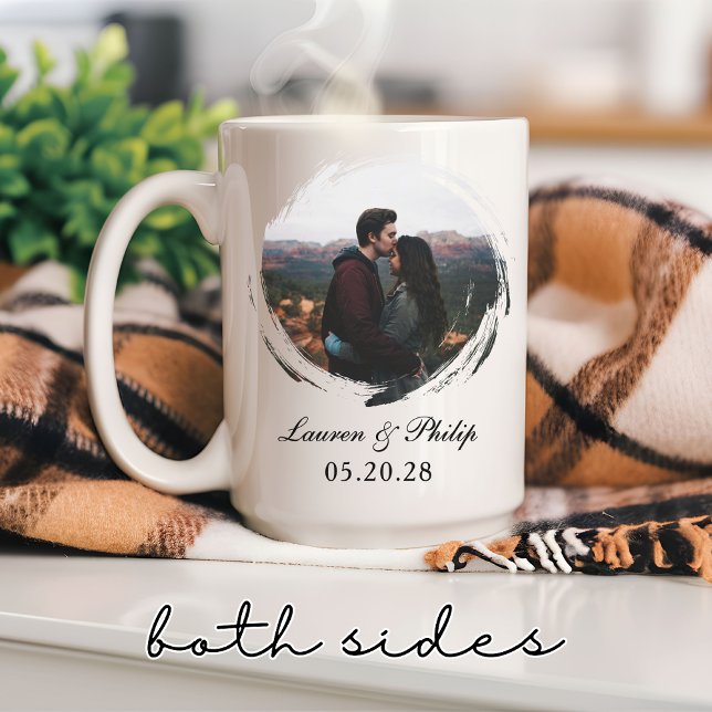 De Café Taza Personalizada para Compromiso, Recuerdo para  (custom wedding mug, wedding photo mug, wedding date mug, custom couples mug, newlyweds gift,)