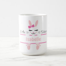 Taza personalizada para hermanos conejos Hermana m