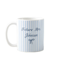Taza Personalizada para la futura Sra. con rayas d