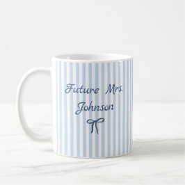 De Café Taza Personalizada para la futura Sra. con rayas d