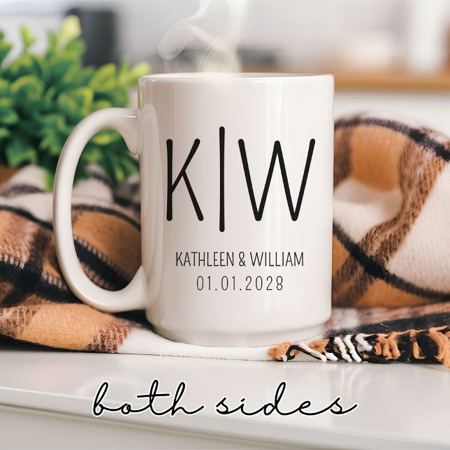 De Café Taza personalizada para la novia y el novio, regal (bride and groom mug, his and hers mug, newlywed couple mug, bridal shower mug, engagement gift mug,)