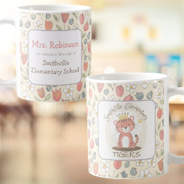 De Café Taza personalizada para maestros y escuelas con fo