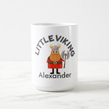 Taza personalizada para niños pequeños vikingos 