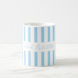 De Café taza personalizada para papá, azul rayada anuncio
