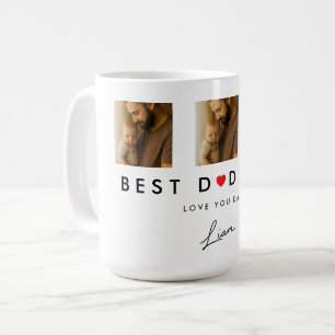 De Café Taza personalizada para papá con firma del niño y
