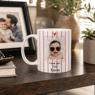 De Café Taza personalizada para papá con foto del bebé