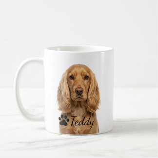 De Café Taza personalizada para perro Cocker Spaniel dorad