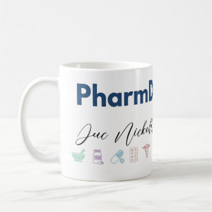 De Café Taza personalizada PharmD Farmacéutico moderno m