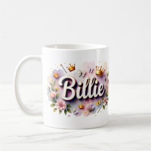 De Café Taza personalizada Princesa Floral – Nombre person