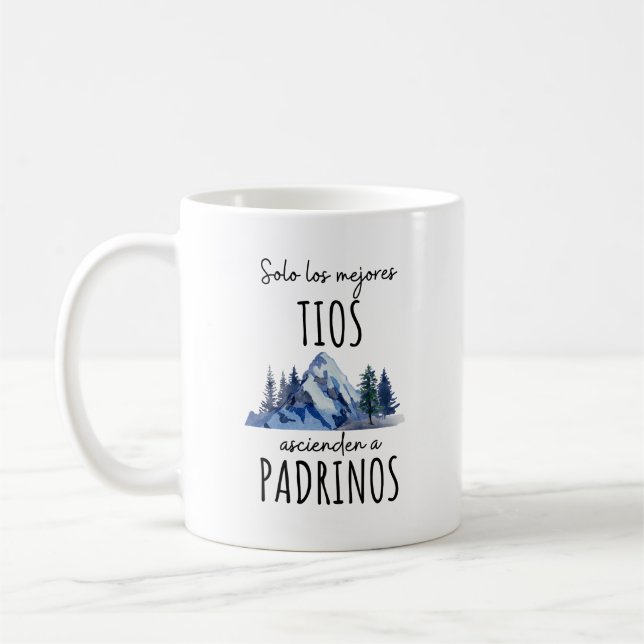 De Café Taza Personalizada Quiere Ser Mis Padrinos 2025 (Izquierda)