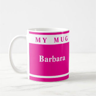 De Café Taza personalizada rosa profundo
