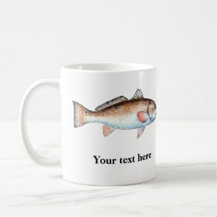De Café Taza personalizada salmones artísticos